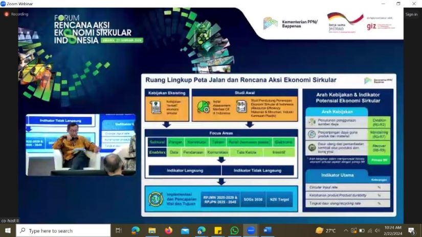 Peneliti Pusat Studi Lingkungan Hidup Hadir dalam Forum Rencana Aksi Ekonomi Sirkular Indonesia Kementrian BAPPENAS - SDGs