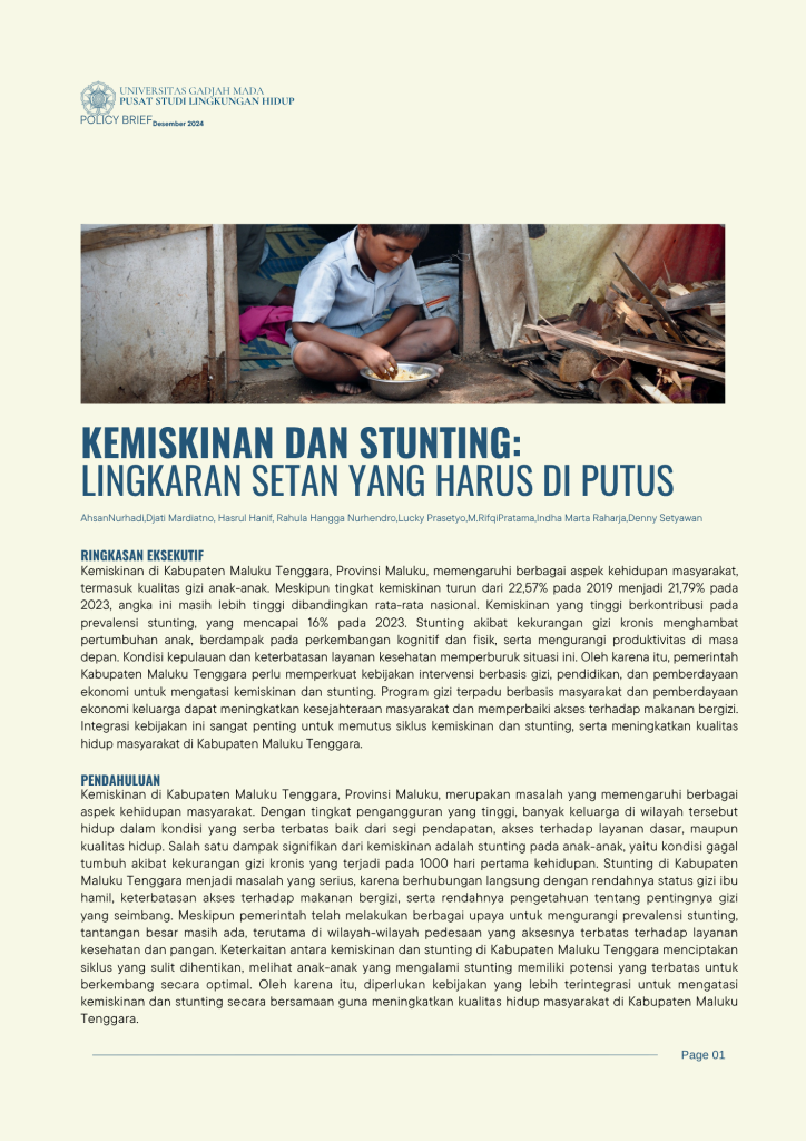 KEMISKINAN DAN STUNTING: LINGKARAN SETAN YANG HARUS DI PUTUS