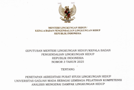 Pusat Studi Lingkungan Hidup telah ditetapkan sebagai LPK Penyusun AMDAL oleh Menteri Lingkungan Hidup dan Kehutanan RI