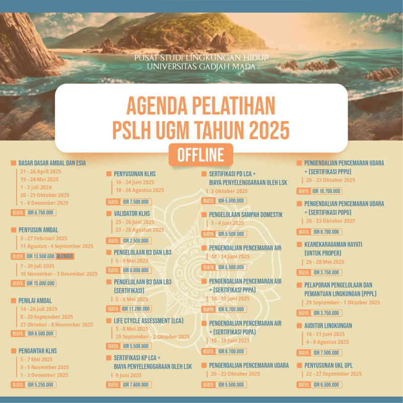 leaflet jadwal pelatihan offline 2025